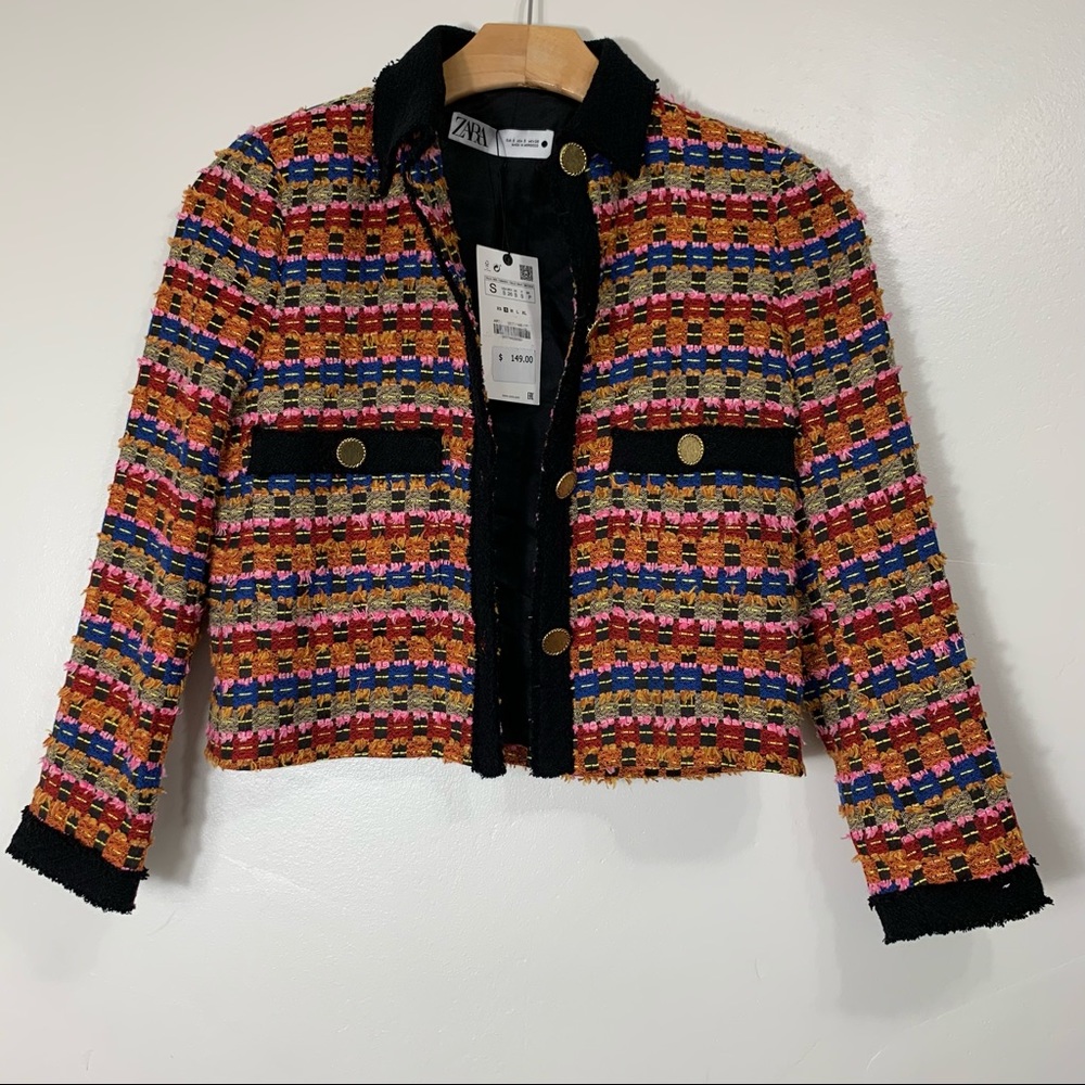 NWT Zara colorful cropped jacket - Picture 1 of 7